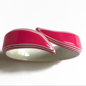 Vintage acrylic pink and white bracelet 80’s style